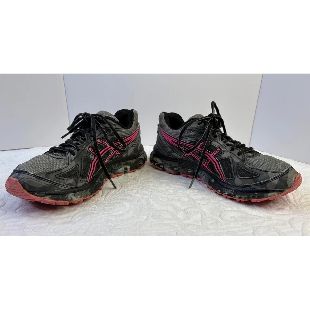 ASICS Gel-Scram 2 Women's Size 8 Running Shoes Gray Pink Camo‎ Athletic Sneakers